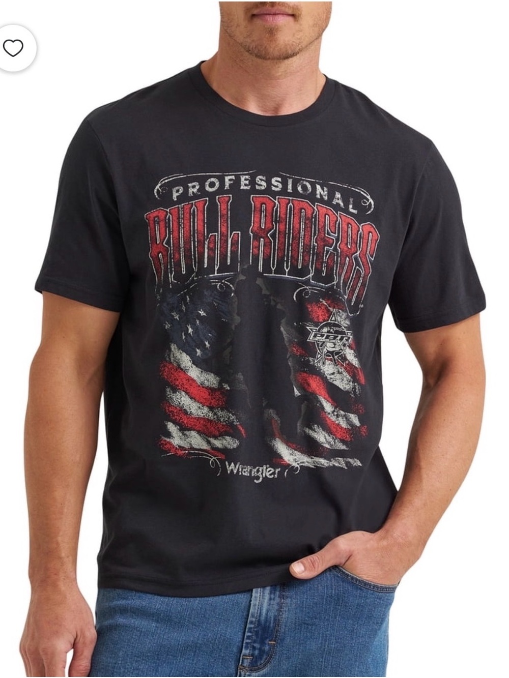 Wrangler Men’s Short Sleeve Professional Bull Riding Graphic Tee Size Large